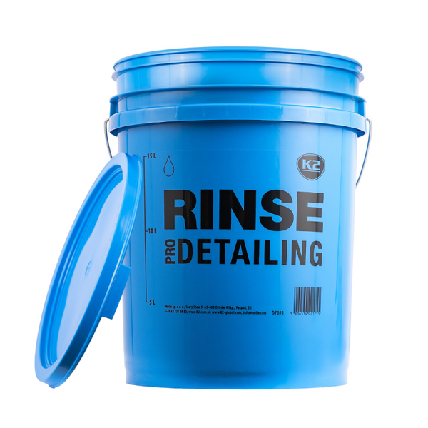 Відро для мийки автомобіля K2 RINSE Pro Detailing 20 л &ndash; міцне пластикове відро з маркуванням D7021 фото