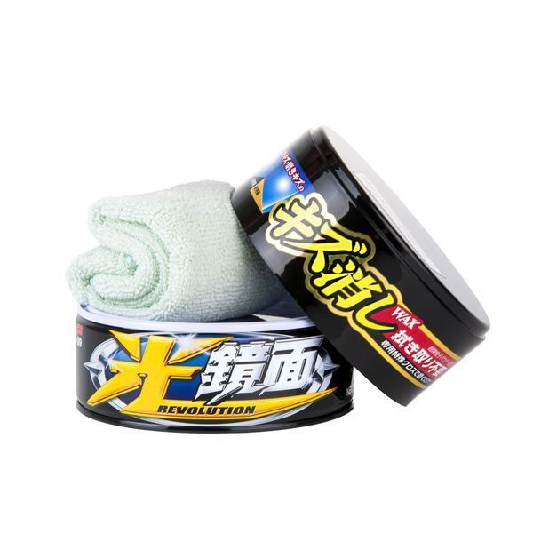 Твердий віск для маскування подряпин та блиску темних автомобілів SOFT99 Scratch Clear Wax Mirror Finish Black Soft99-11 фото