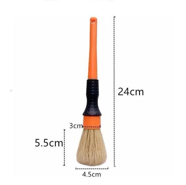 Пензлик для детейлінгу натуральний ворс Orange Car Detailing Brush 24 см CL126 фото