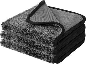 Односторонній рушник для сушки автомобіля Twisted Towel Premium, 600 г/м2, 40х40 см. Luxe027 фото
