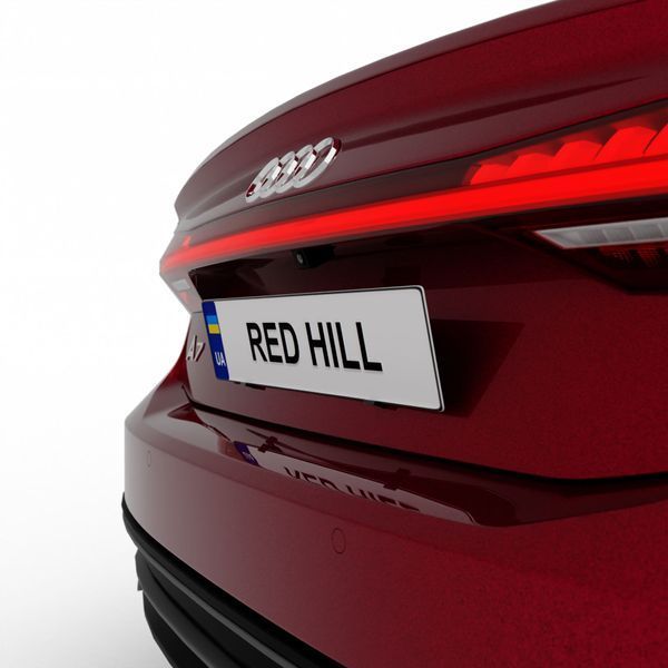Рамки для номерного знаку Red Hill. Колір чорний. Модель Класична. RH3 фото