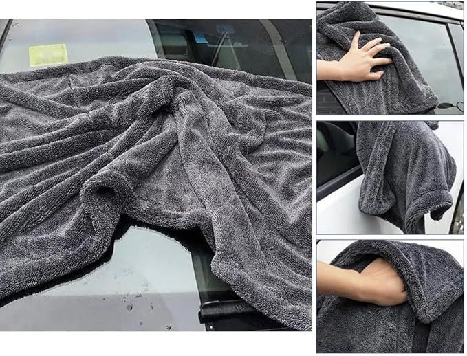 Рушник для сушіння авто мікрофібровий двосторонній 1300GSM 40x60 см CL167 фото
